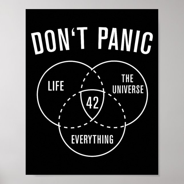 Poster 42 Answer To Life Universe And Everything Don't Pa (Devant)