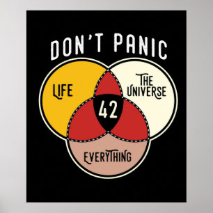 Poster 42 La réponse à la vie L'univers et tout