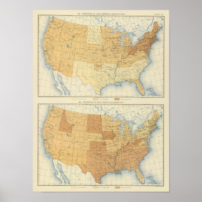 Poster 42 Salaires, fabrication, agriculture (Devant)