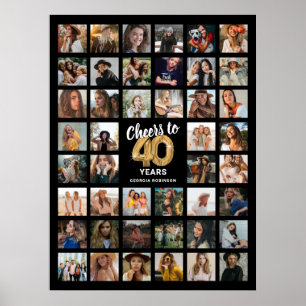 Poster 44 Collage Photo 40e Anniversaire