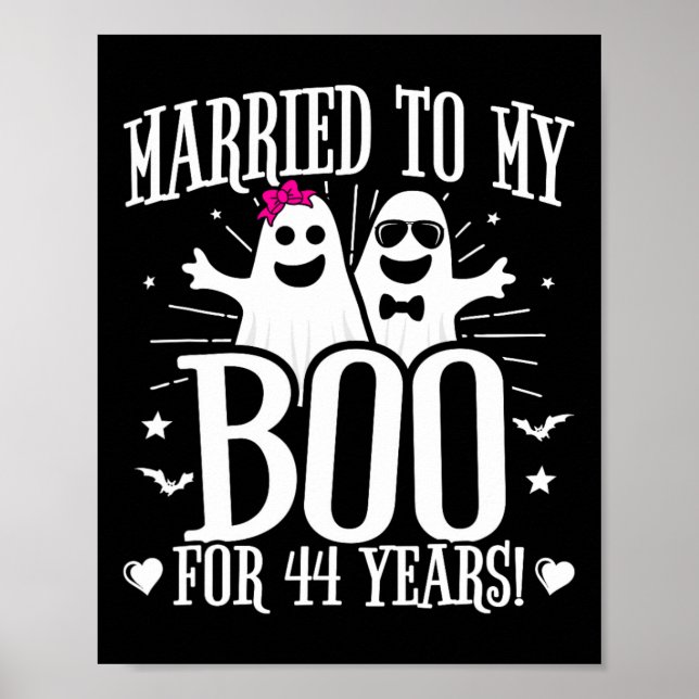 Poster 44e anniversaire de Mariage Octobre - Funny 44e An (Devant)