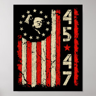 Poster 45 47 Inauguration du président Trump Usa Retro Tr