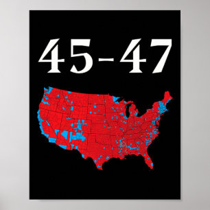 Poster 45 47 Trump Election Map 2024