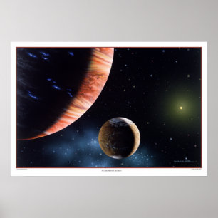 Poster 47 Ursae Majoris b et Moon Print