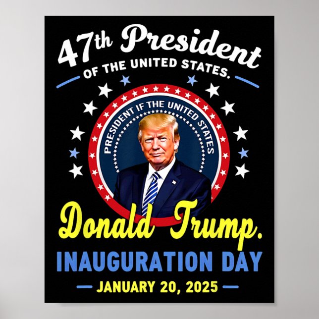 Poster 47e jour de l'investiture du président Donald Trum (Devant)