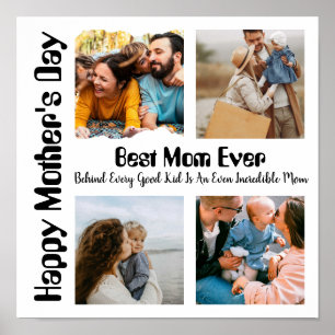 Poster 4 Collage photo Meilleure maman jamais