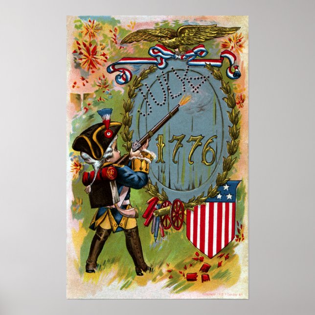 Poster 4 juillet 1776 Minuteman (Devant)