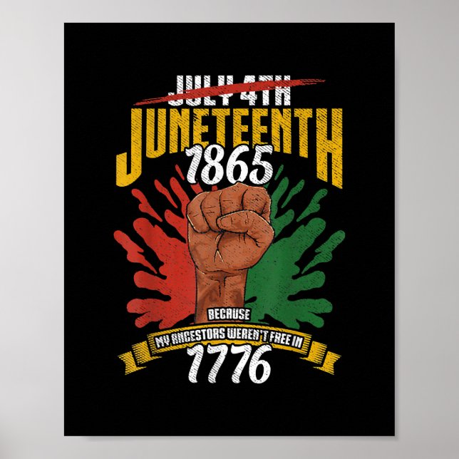 Poster 4 juillet 1865 parce que mes ancêtres hommes (Devant)