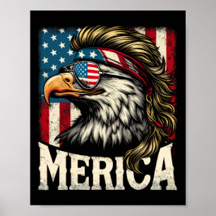 Poster 4 juillet Aigle Funny Patriotique Juillet 4 Usa Me