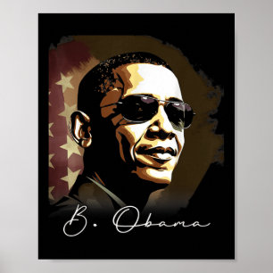 Poster 4 juillet Barack Obama Président Portrait Patrio