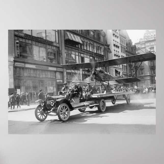 Poster 4 juillet Biplane, début des années 1900 (Devant)