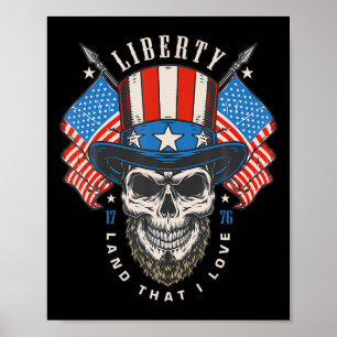 Poster 4 juillet Chemise patriotique Nous Drapeau America