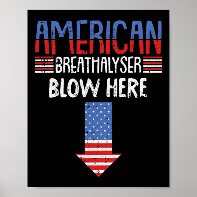 Poster 4 juillet Drôle américain drôle patriotique (Devant)