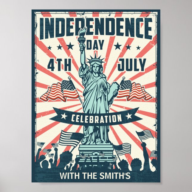 Poster 4 juillet fête de l'Indépendance (Devant)