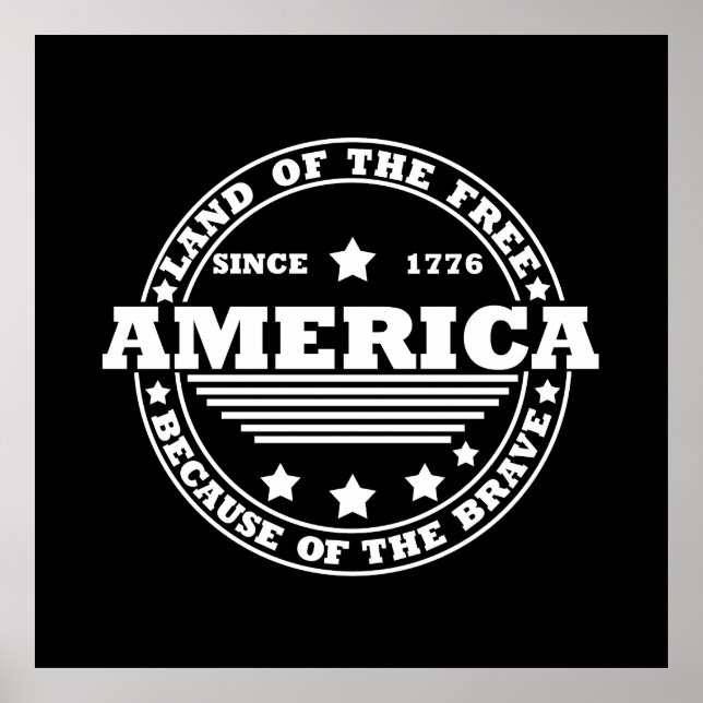 Poster 4 juillet heureux (Devant)