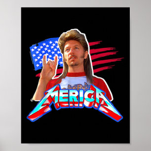Poster 4 juillet Merica Funny Avec Le Nom Vintage Joe Lov