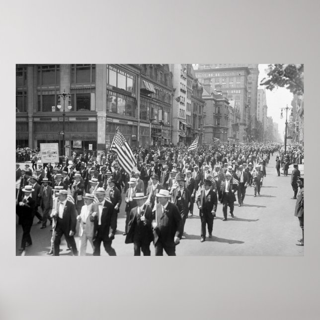 Poster 4 juillet Parade, début des années 1900 (Devant)