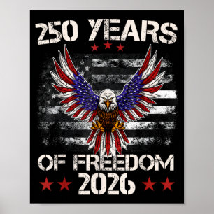 Poster 4 juillet patriotique 250e anniversaire 250 ans4