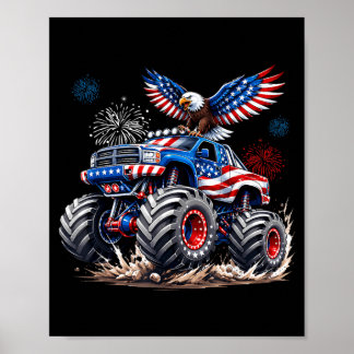 Poster 4 juillet patriotique américain Usa rouge blanc bl
