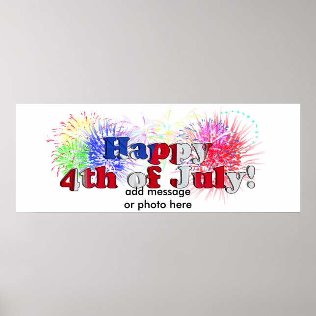 Poster 4 juillet Texte Avec Fireworks (1) (Devant)