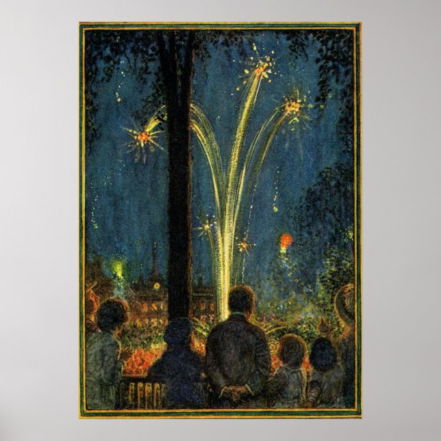 Poster 4 juillet vintage (Devant)