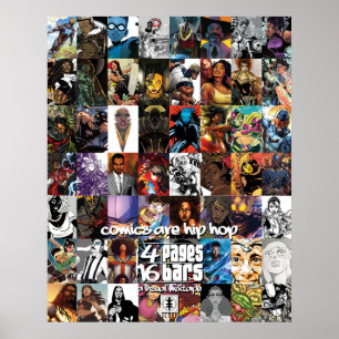 Poster 4 Pages 16 Bars : "Les BD sont Hip hop"