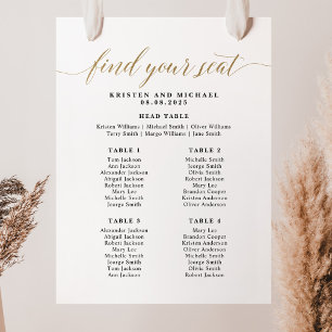 Poster 4 Tableaux Trouvez Votre Siège Graphique