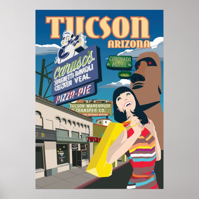 Poster 4e Avenue, Tucson, 28 po x 20 po (Devant)