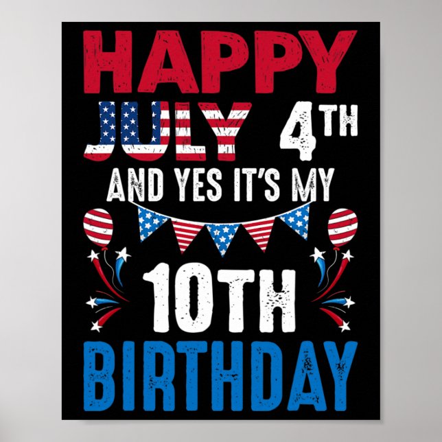 Poster 4e Et oui c'est mon 10e anniversaire Patriot Améri (Devant)