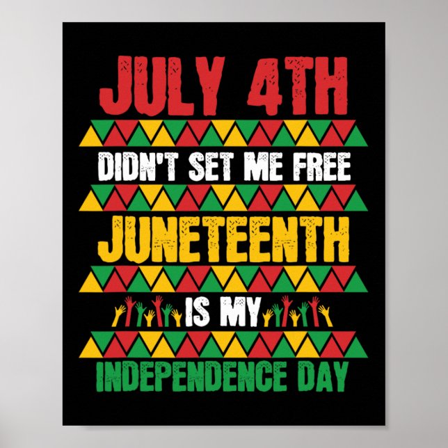 Poster 4th Ne m'a pas libérée Junetdix Mon indépendance (Devant)