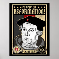 500e Anniversaire Réforme Luther Poster-Allemand