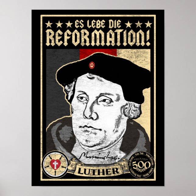 Poster 500e Anniversaire Réforme Luther Poster-Allemand (Devant)