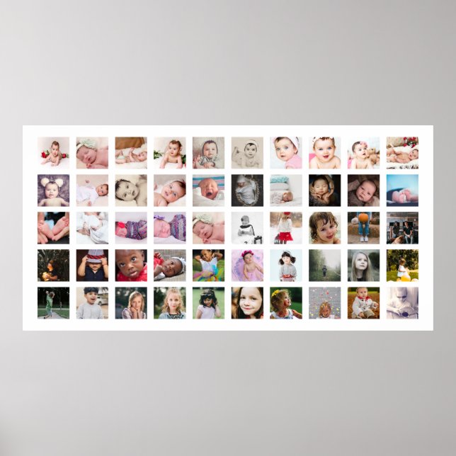 Poster 50 Collage photo personnalisé (Devant)