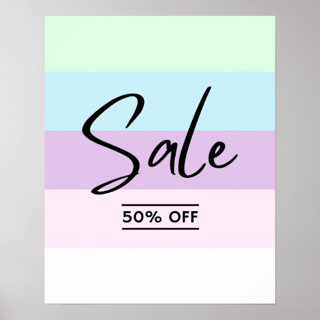 Poster 50% De Réduction Sur Vente Au Détail Signal, Bouti (Devant)