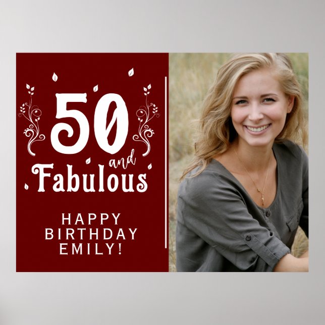 Poster 50 et fabuleux Foliage Rouge 50e anniversaire Phot (Devant)