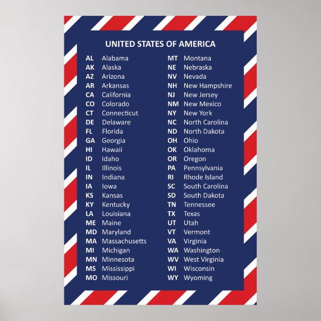 Poster 50 États-Unis d'Amérique (Devant)