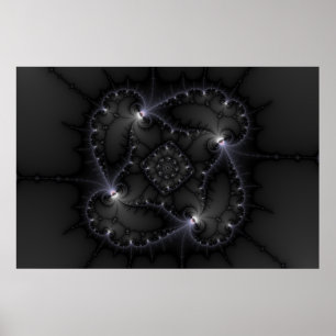 Poster 50 Nuances De Gris - Art Fractal