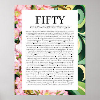 Poster 50 Raisons pour lesquelles nous vous aimons