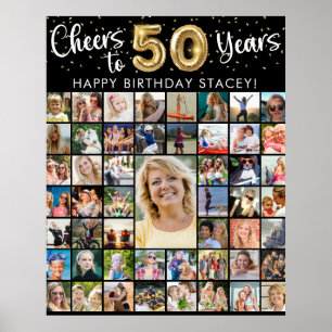 Poster 50e anniversaire 51 Photo Collage encourage à 40 a