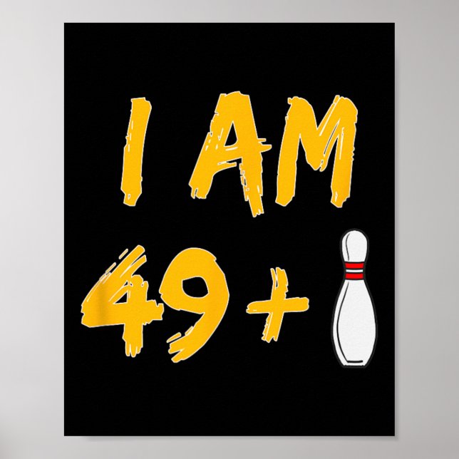 Poster 50e anniversaire Bowling Shirt Funny Bowler Party  (Devant)