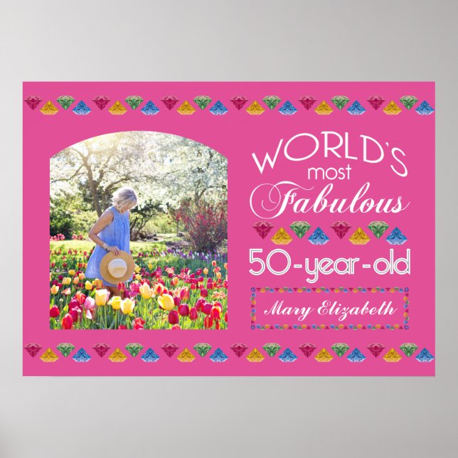Poster 50e anniversaire Gems rose les plus fabuleux Votre (Devant)