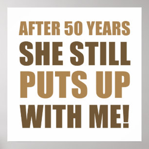 Poster 50e anniversaire Humour pour hommes