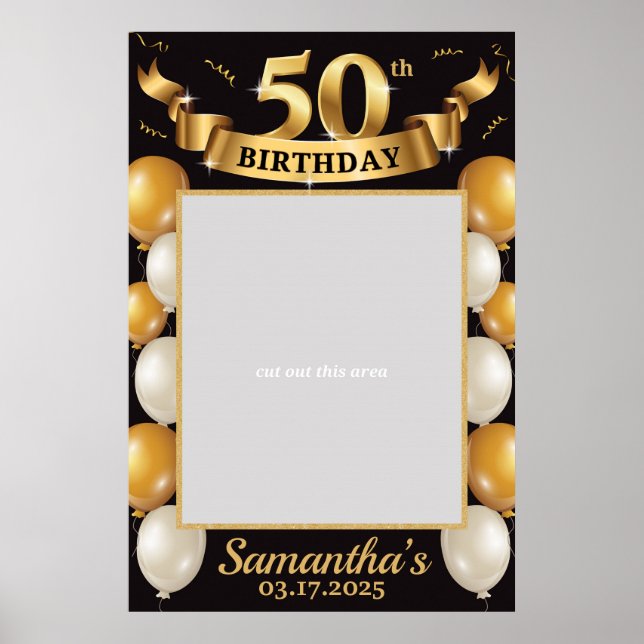 Poster 50e anniversaire Photo prop Frame Gold Black (Devant)