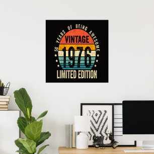 Poster 50e anniversaire Vintage 1976 Édition limitée