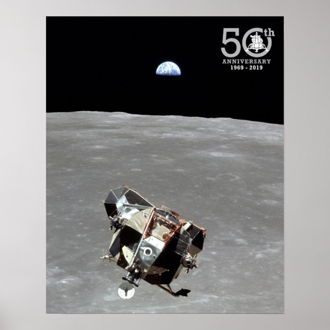 Poster 50e Anniversary, Apollo 11 Mission Moon Landing : (Devant)