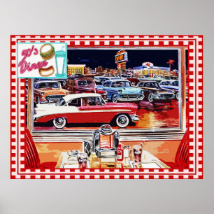 Poster 50s Retro Diner
