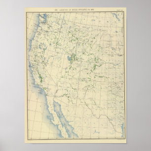 Poster 54 Zones irriguées 1889