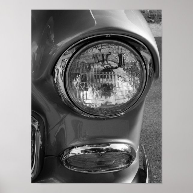 Poster 55 Niveaux de gris Chevy Headlight (Devant)