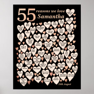 Poster 55e anniversaire 55 raisons Nous vous aimons
