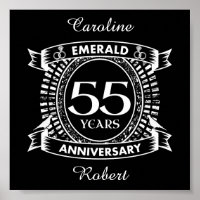 55e anniversaire du mariage émeraude crête